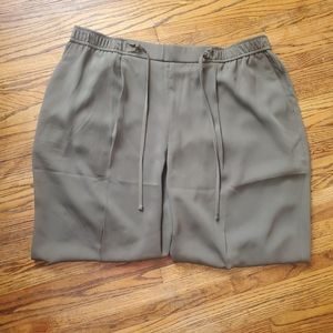 Express Olive Green Tie Up Ankle High Rise Pants NWT Size XL